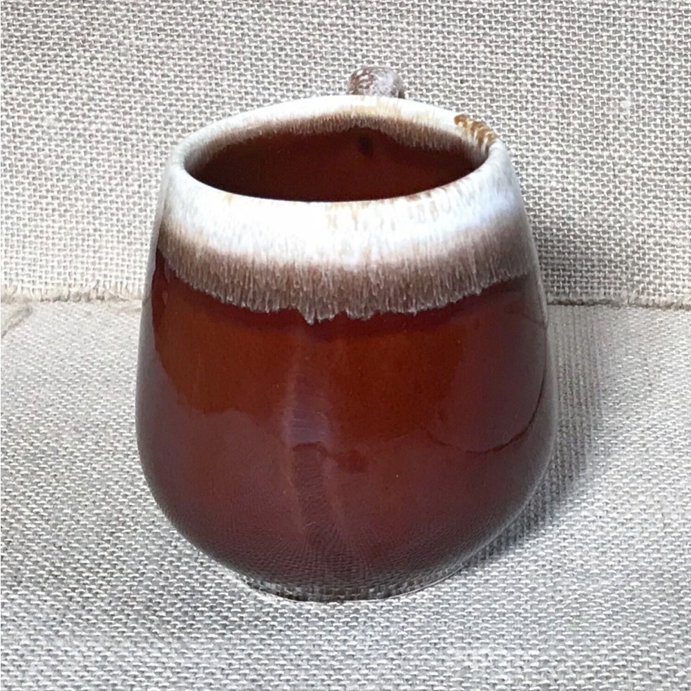 Vintage McCoy Pottery Brown Drip Glaze Mug Cup Rustic Goblin Cottage Farm Core - Picture 4 of 7